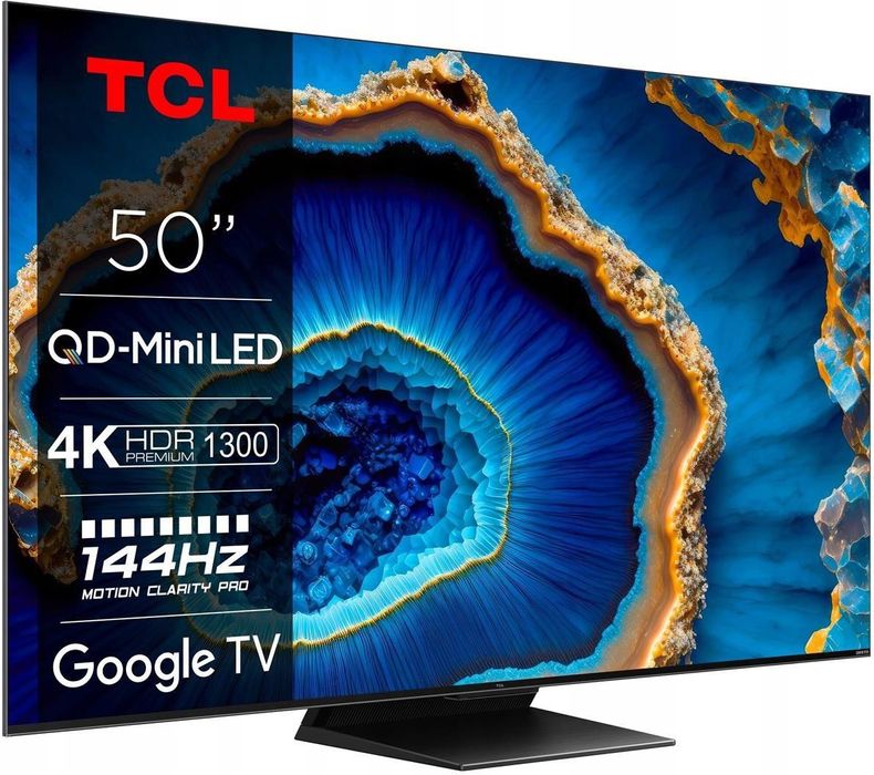 TCL 50' 4K MINILED 144Hz Google TV, Dolby Atmos, Gwarancja