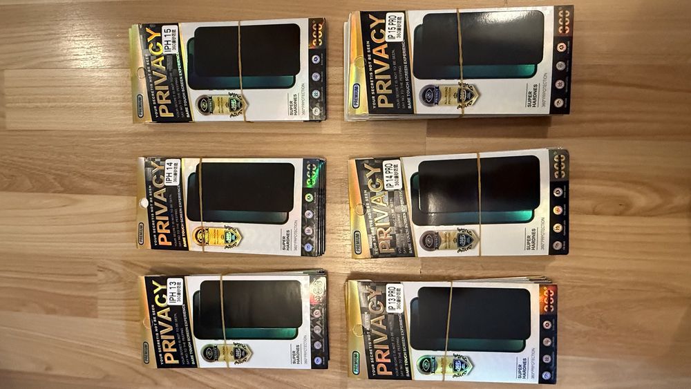 Szkło matowe  Privacy hartowane iphone 13/13pro, 14/14pro, 15/15pro