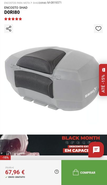 Shad SH59X Alumínio (top case)