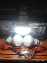 LED 12V світлодіодна лампа з крокодилами від акумулятора