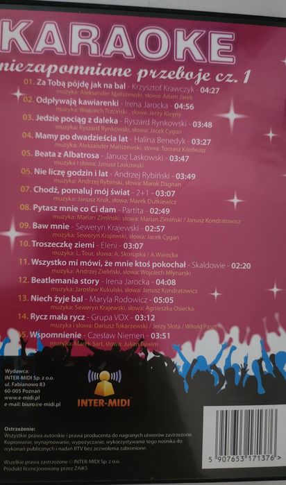 Zestaw karaoke SilverCrest  15 płyt odtwarzacz DVD Panasonic