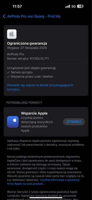 AirPods Pro 2generacie oryginalne w dobrym stanie 2024roku