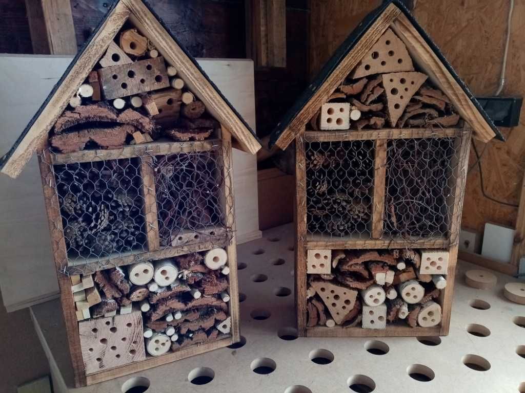 Domek dla owadów, pszczół, duży, lite drewno!