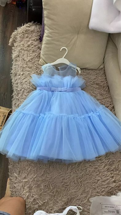 Сукня блакитна на 1 рік 2 3 4 5 6 7 років голуба плаття платье голубе