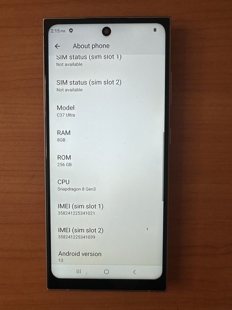Смартфон C37 Ultra (8/256 ГБ) – Snapdragon 8 Gen3 – Android 13