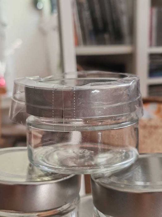 Conjunto de 15 frascos de vidro