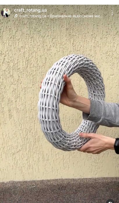 Різдвяний вінок з ротангу, ротангових вінок, новорічний вінок, декор