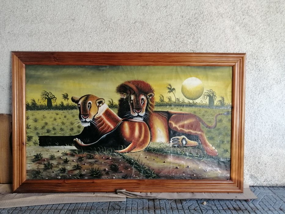 Quadro Leões 2,25x1,36