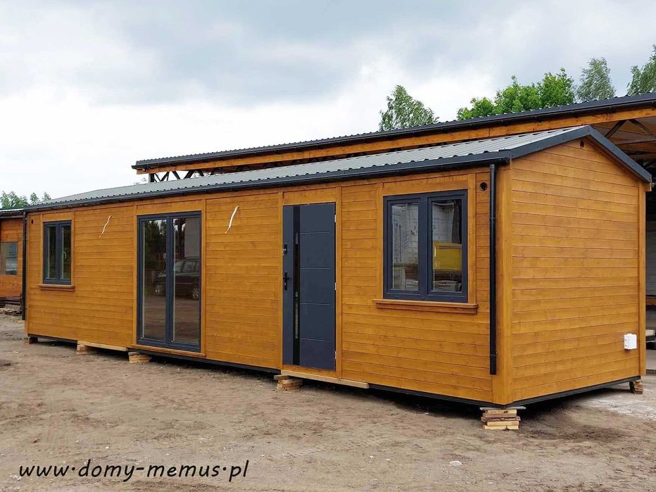 Domek drewniany ocieplony 35m2 do zamieszkiwania całorocznego