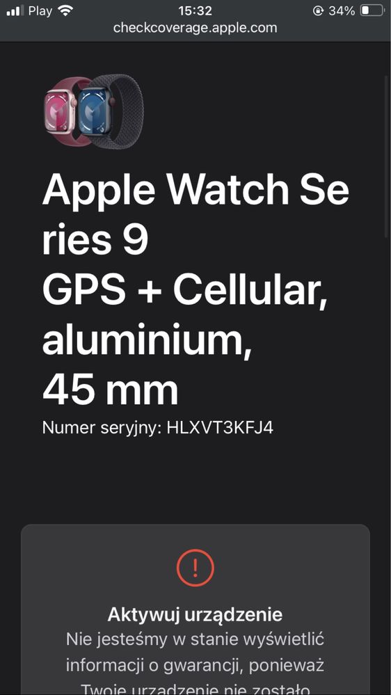 Apple Watch 9 45mm Cellular Nowy