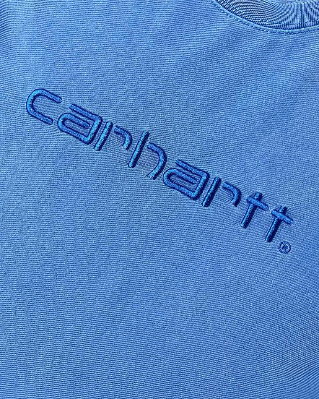Футболка Carhartt WIP Script T-shirt Washed Blue