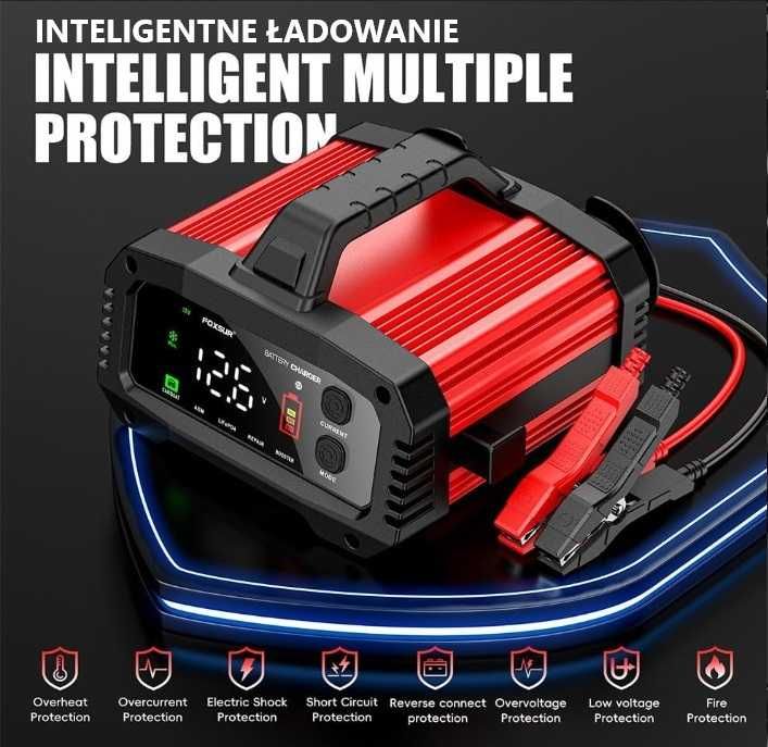 Prostownik Inteligentny Szybki Rozruch FOXUR 25A Mocny Booster