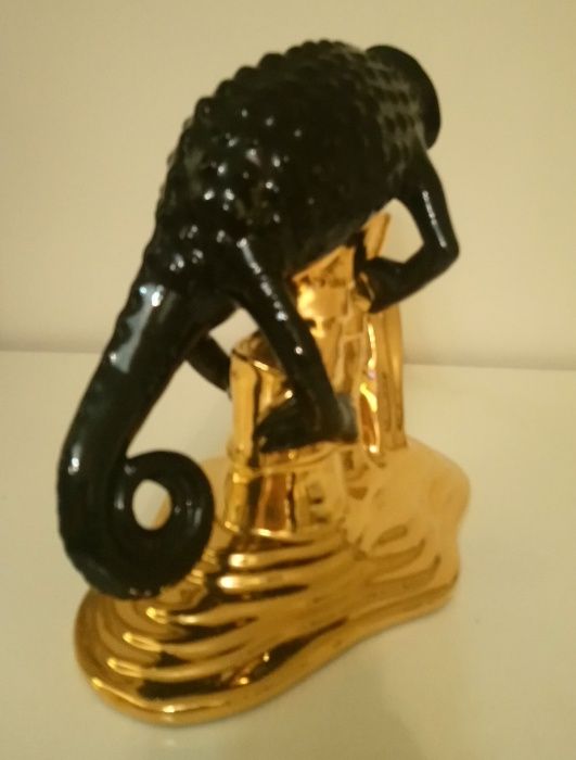 Ahura Италия раритетная фарфоровая статуэтка фарфор позолотой хамелеон