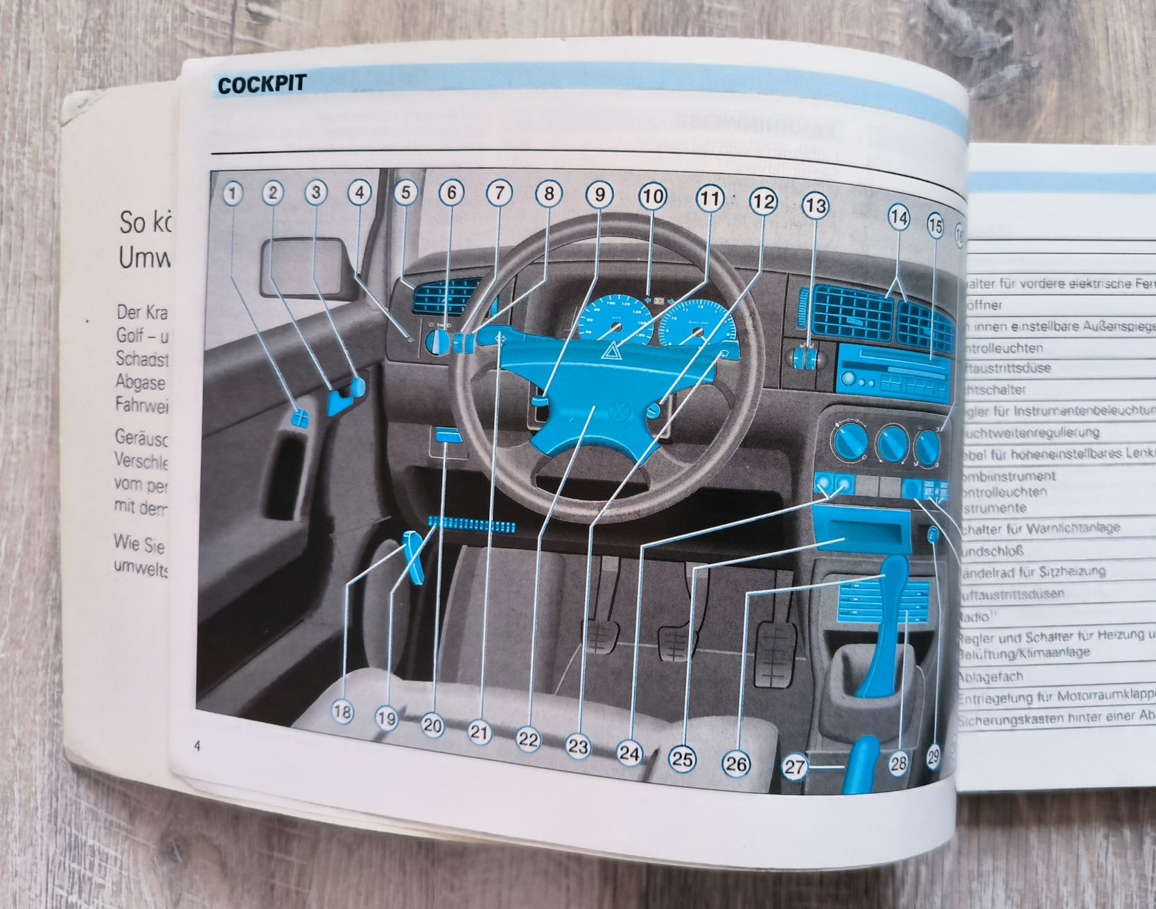 Instrukcja obsługi Volkswagen Golf II fabryczna z 1991 roku