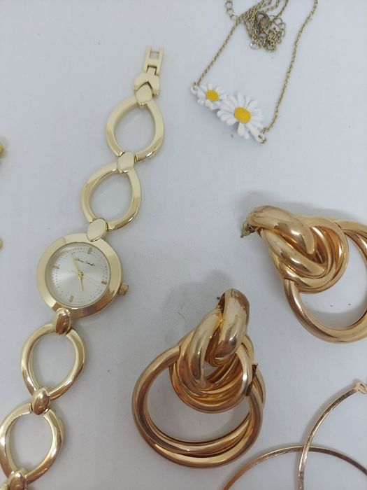 Zestaw biżuterii, złota