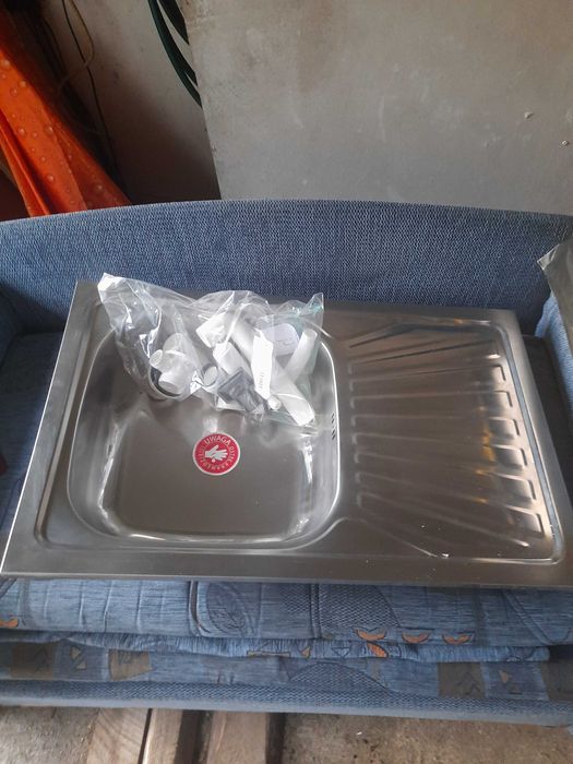 Zlewozmywak 80  z ociekaczem i baterią ,Nowe !!!