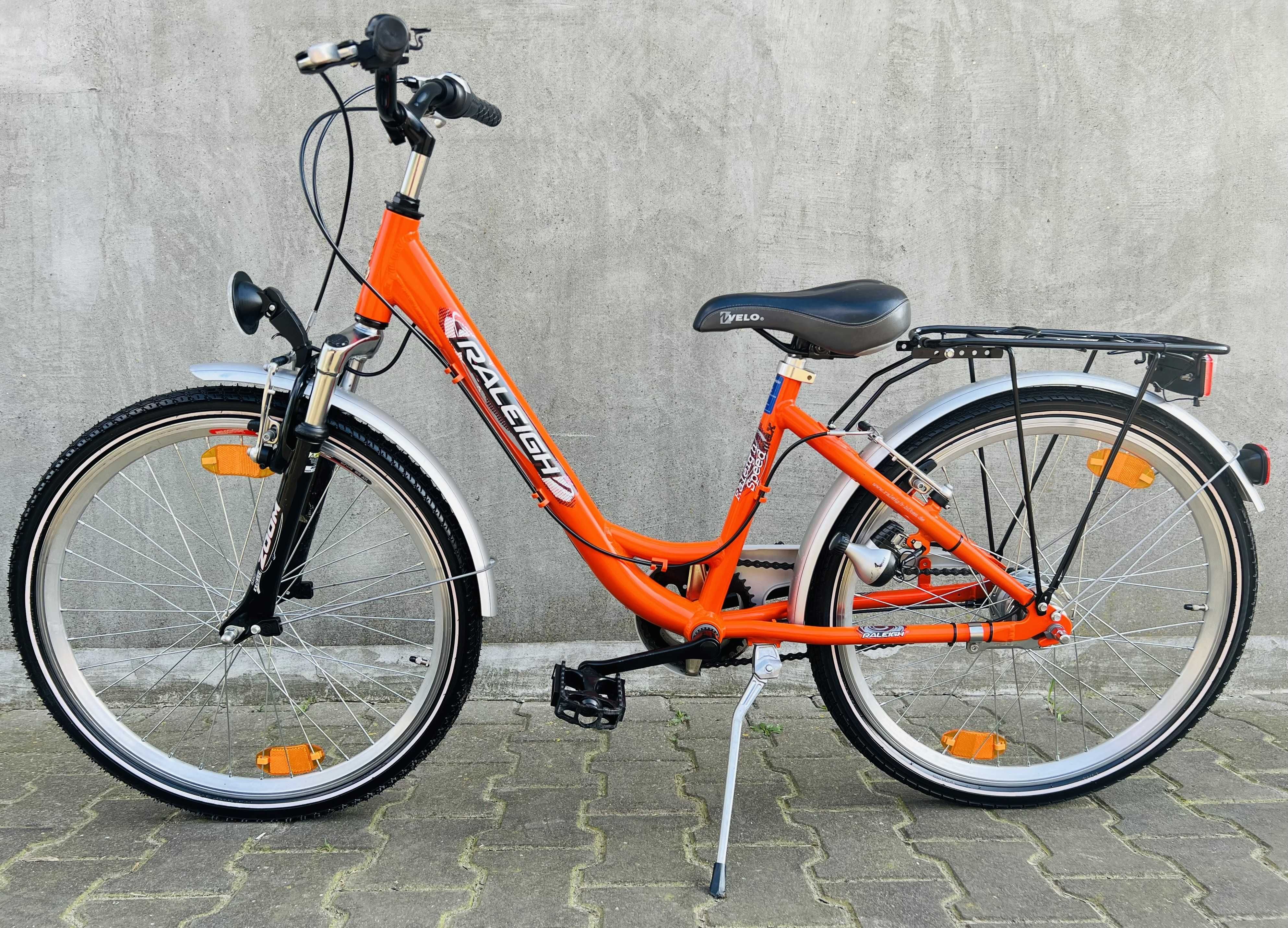 Rower Rowerek Aluminiowy RALEIGH 24 Nexus 7 biegów Amortyzator Pegasus
