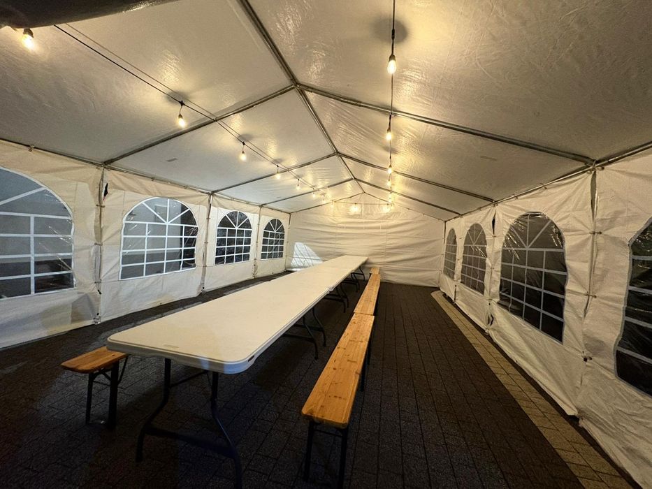 Wynajem namiotu 5x8 5x10 stoły ławki Namiot imprezowy do wynajęcia