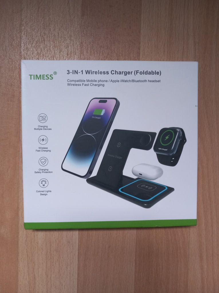 3-In-1 Wireless Charger selado