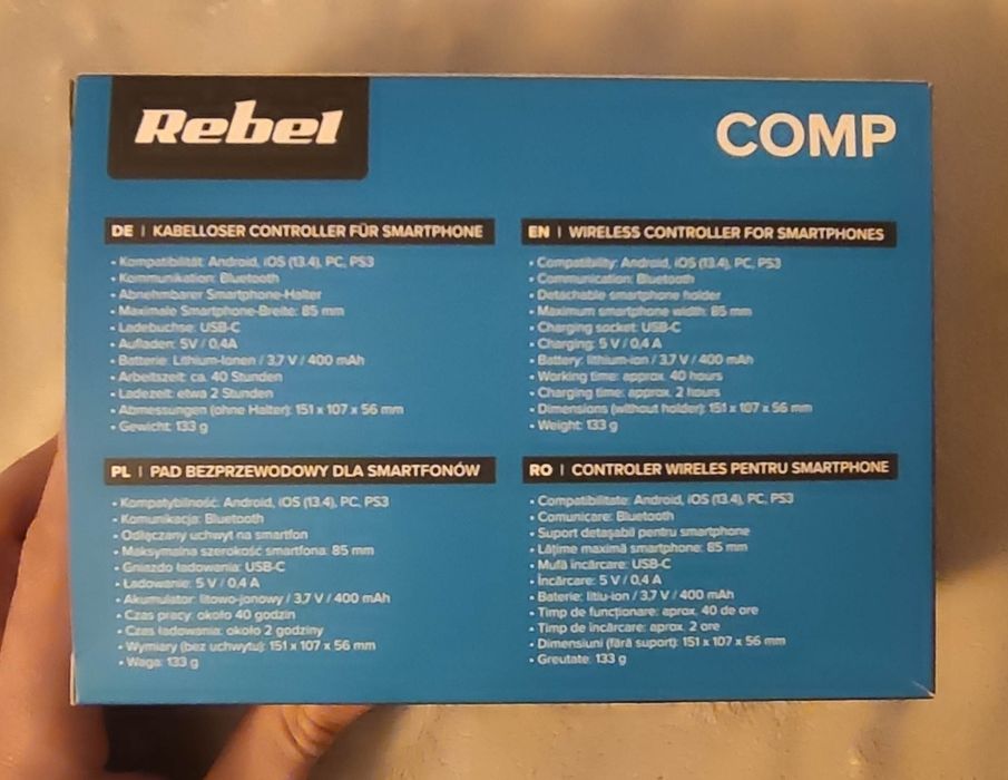 Comando Bluetooth compatível com : 
Android / IOS / PC / PS3