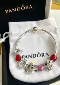 PANDORA Bransoletka+Charms Nowość s925 18 cm