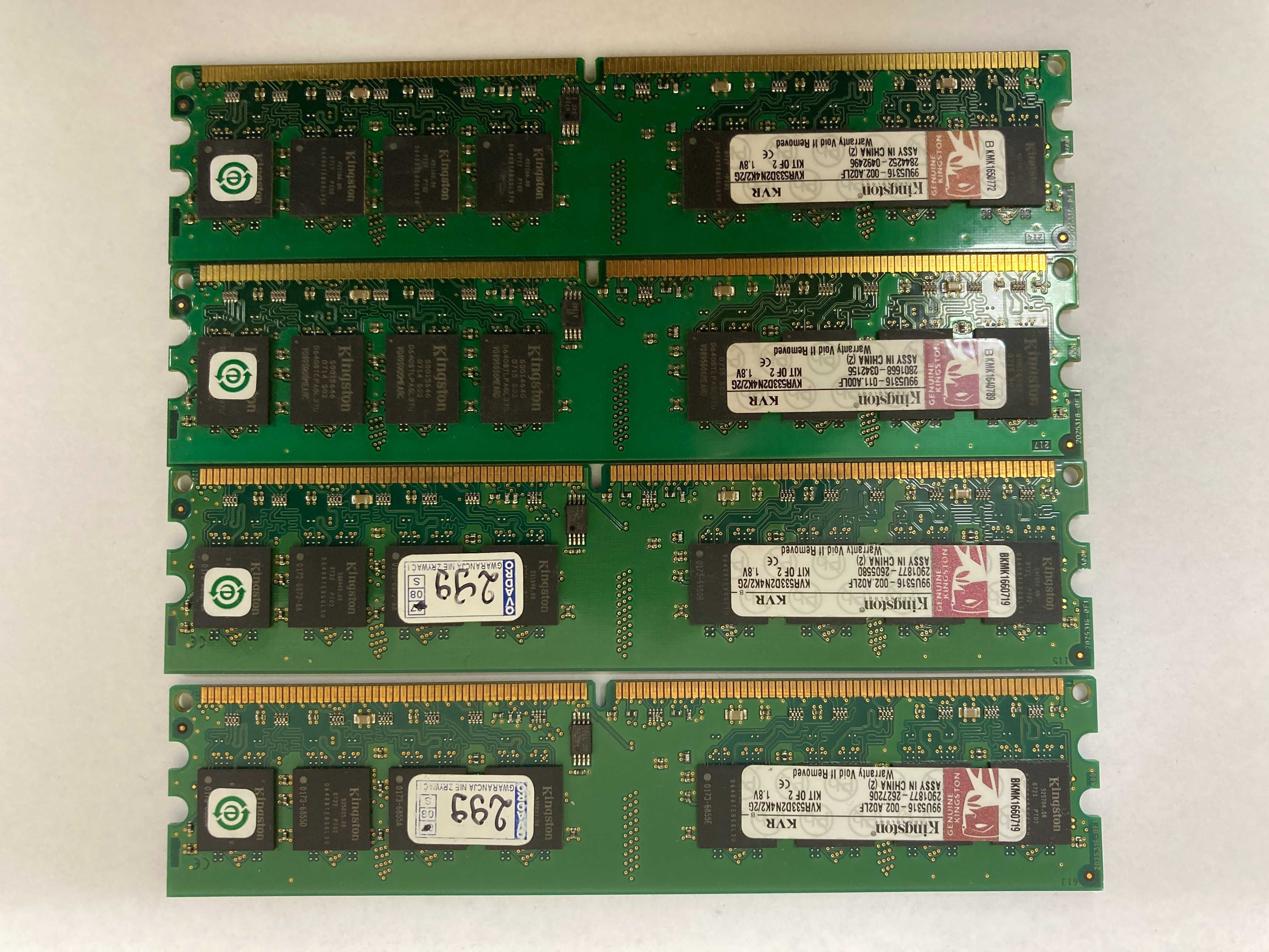 Pamięć Kongston KVR533D2N4K2/2G Dual x 2 kpl.