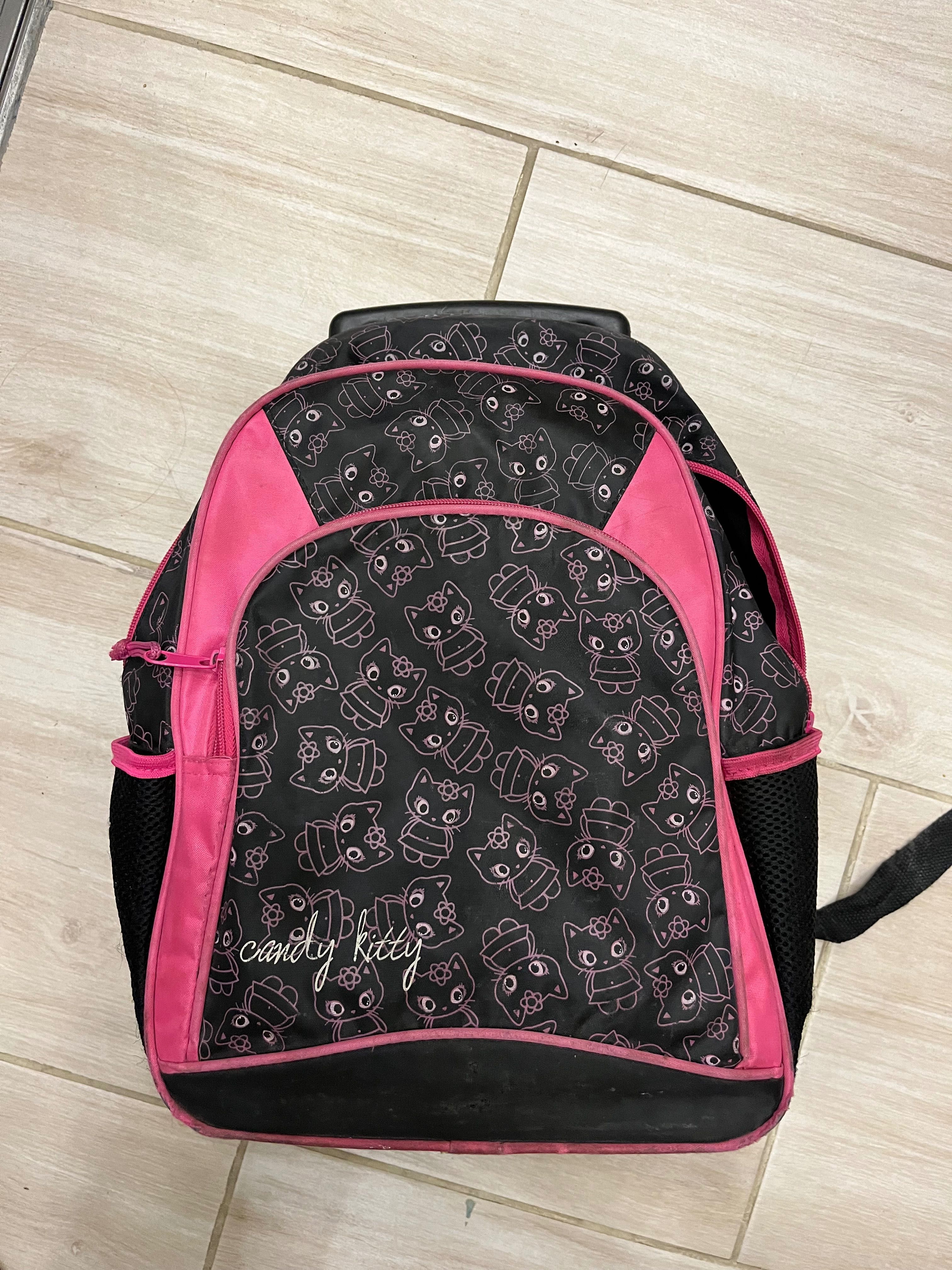 Plecak walizka z rączką Candy Kitty jak Hello Kitty Stan dobry Szkoła