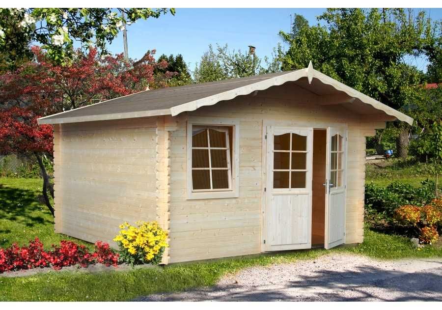 Domek letniskowy narzędziowy drewniany ogrodowy altana 3.8x3.2m 34mm