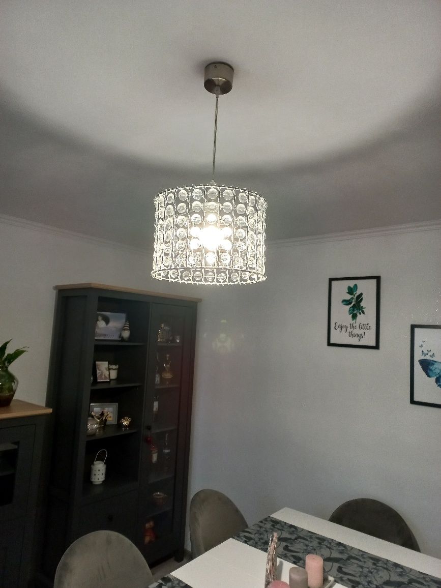 Lampa wisząca +kinket z kryształkami