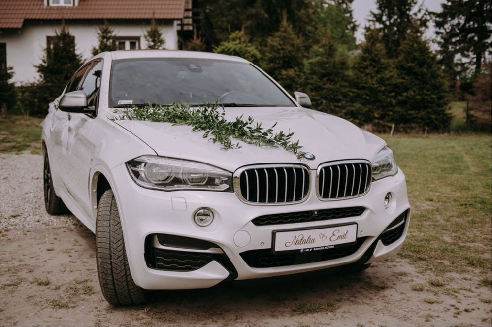 Samochód do ślubu BMW X6 M50d, auto do ślubu