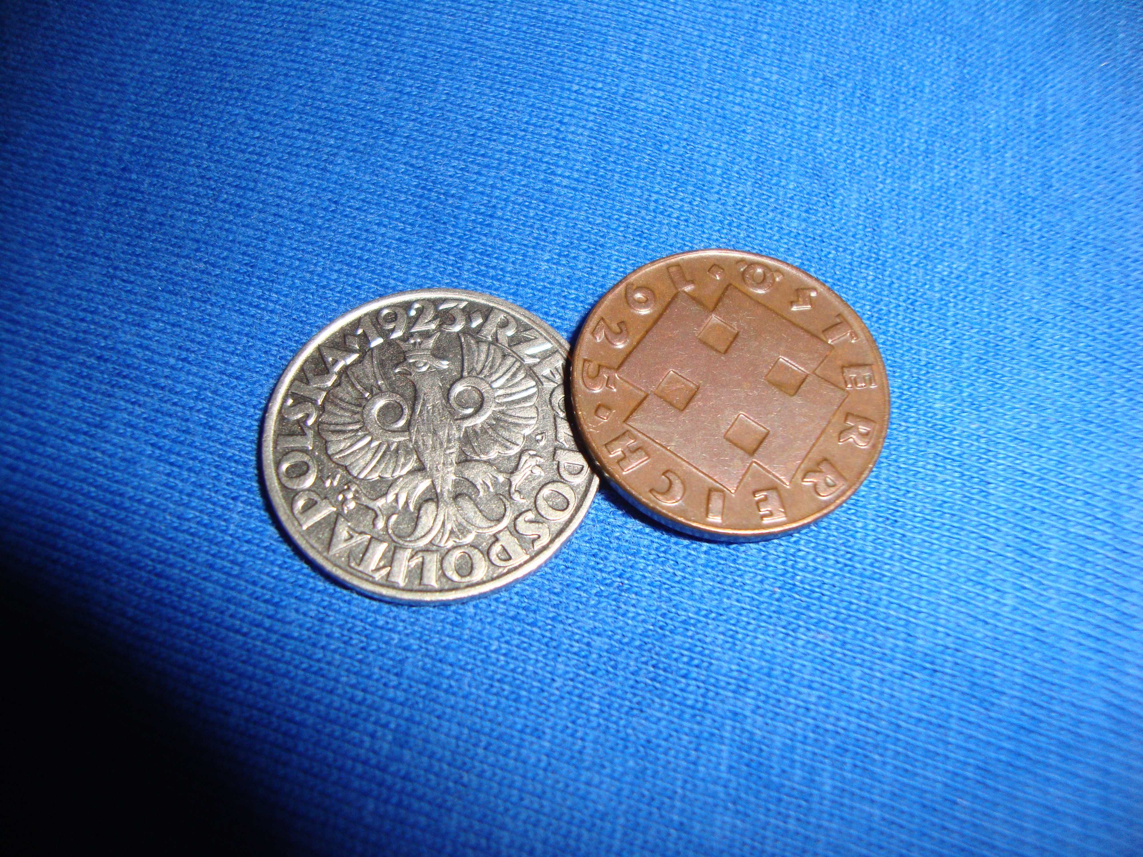 Две старинные монеты 1923 г. и 1925 г. одним лотом !