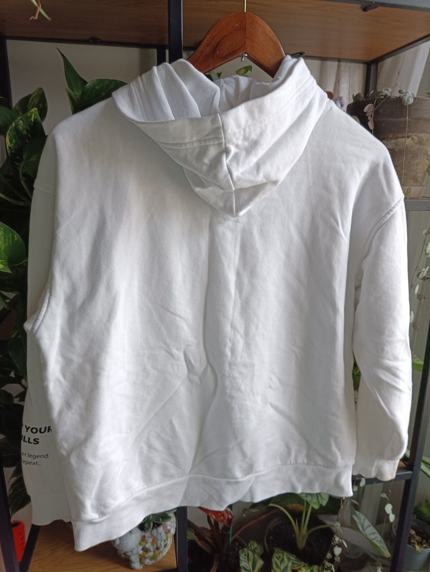 Biała bluza z kapturem C&A roz. 146/152