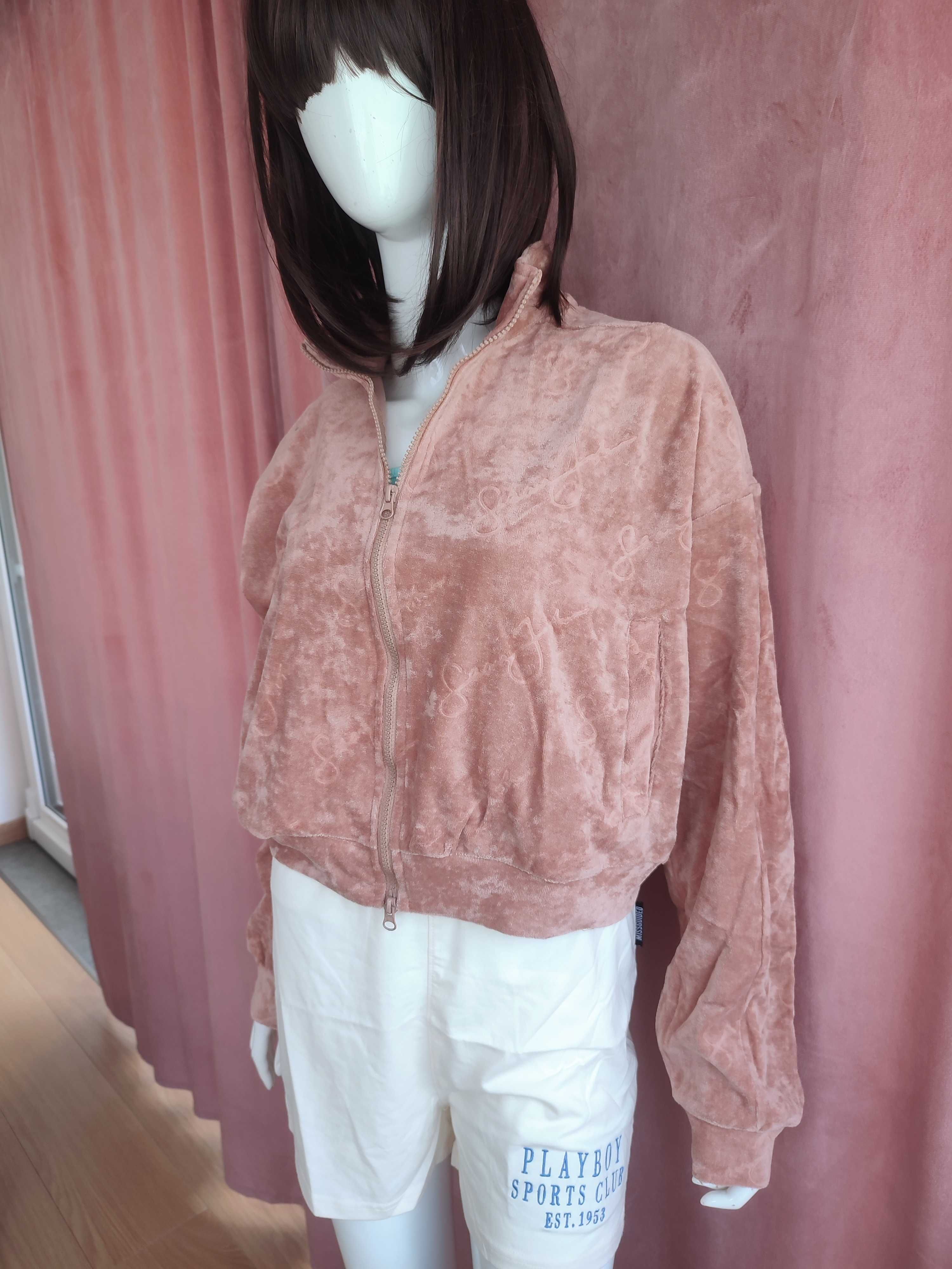 Bluza krótka damska pluszowa welurowa Missguided r. 40 / L