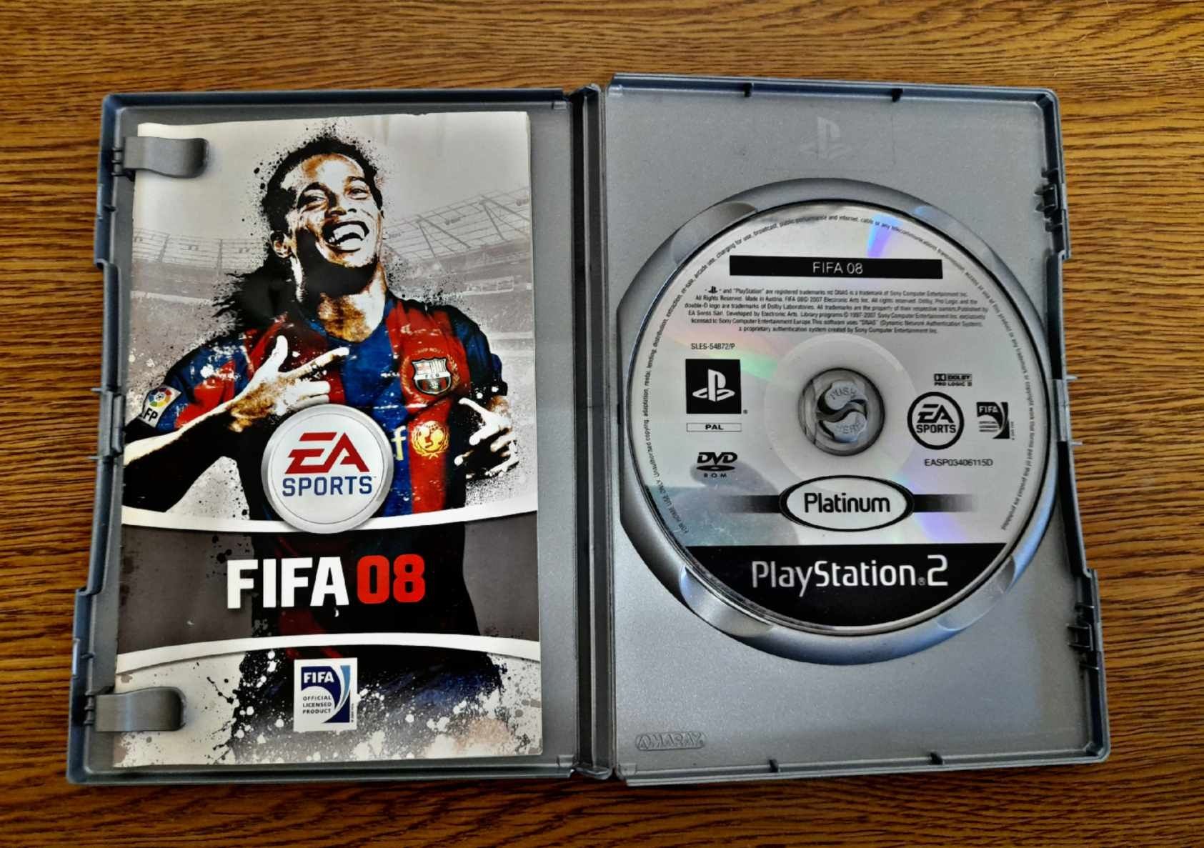 Jogo Playstation 2 FIFA 08 Platinum,