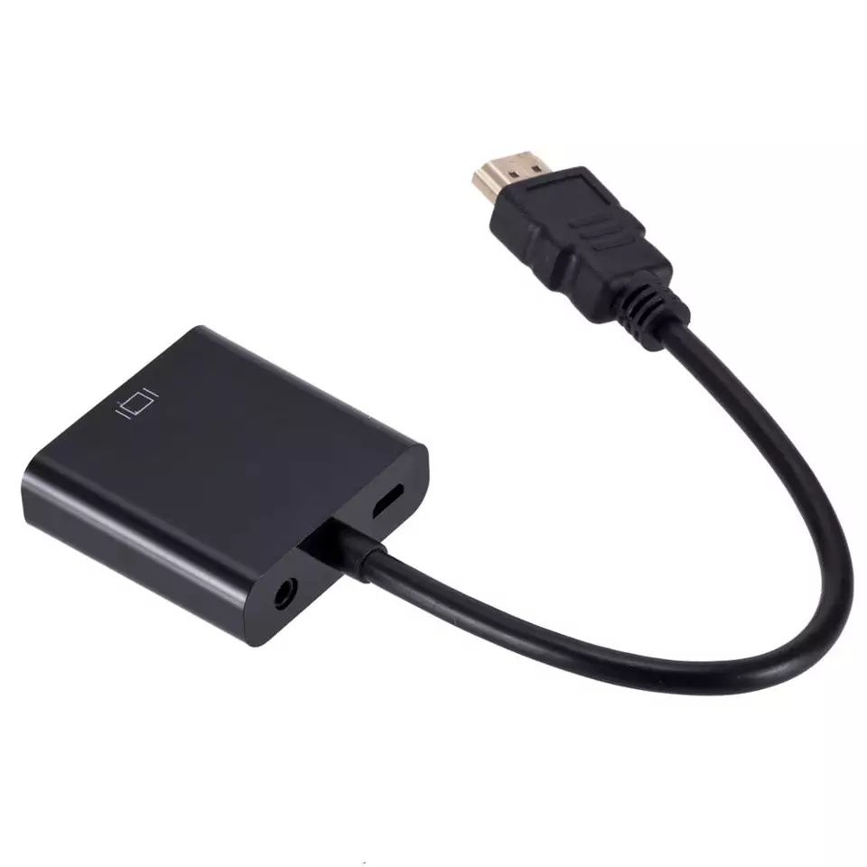 Adaptador / Conversor Som e Imagem HDMI 1080p Macho para VGA Fêmea