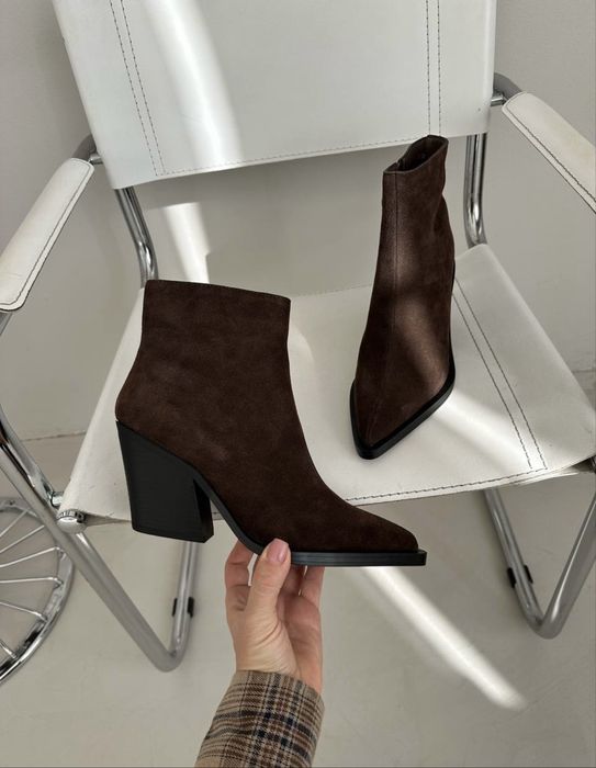 Sale! Казаки шоколад натуральна замша