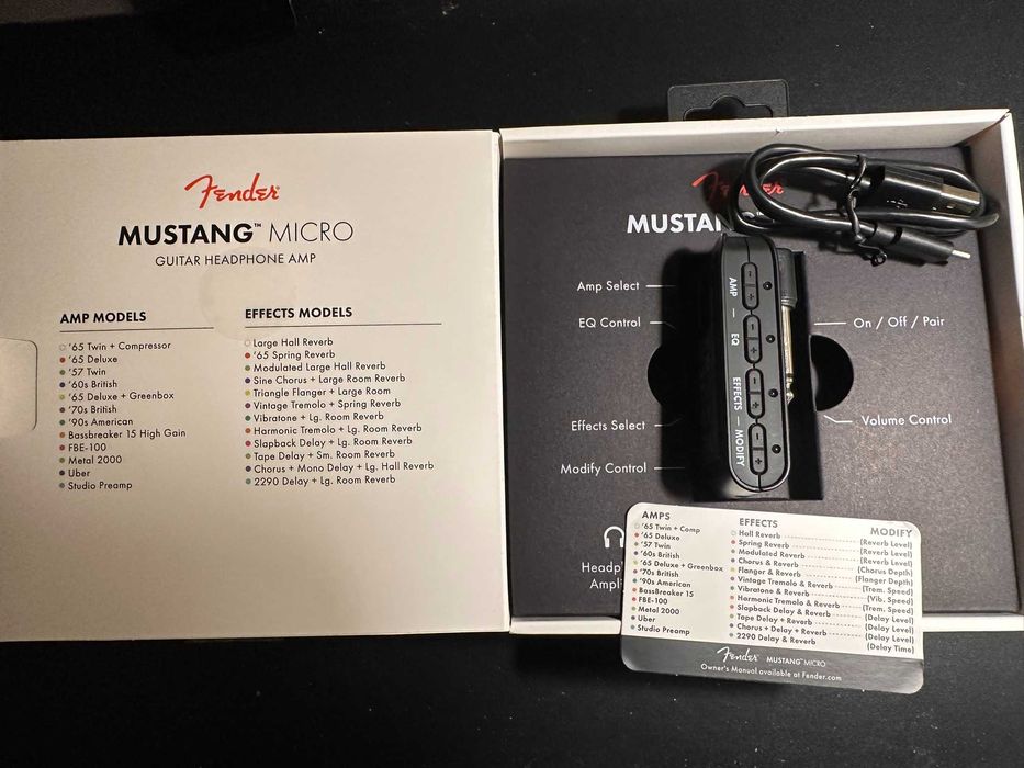 Amplificador headphones Fender Mustang Micro