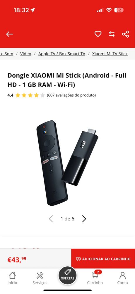 Xiaomi stick tv Deixe sua tv mais inteligente e moderna