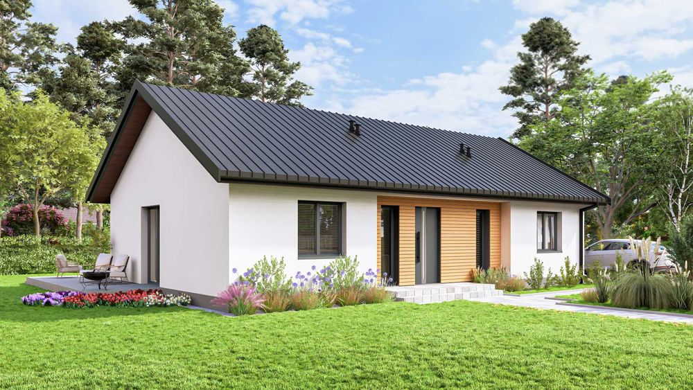 budowa domu parterowego w stanie deweloperskim 96 m2