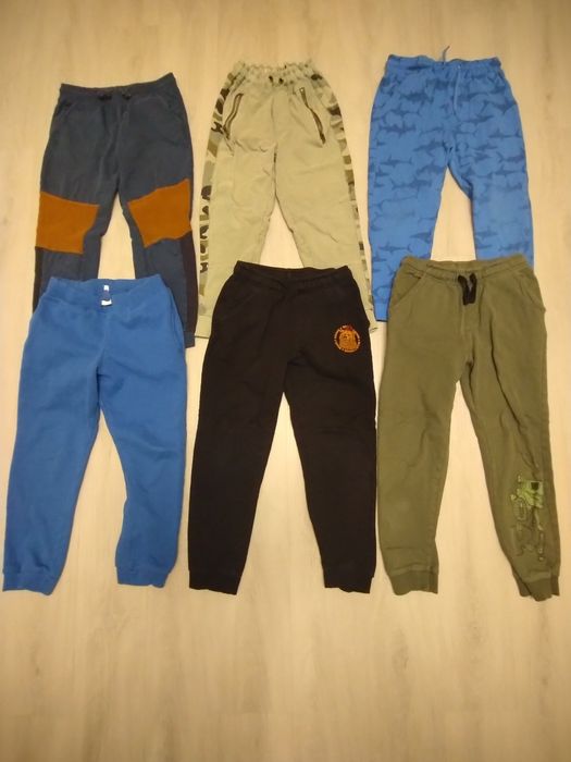 6 x spodnie dresowe - rozmiar 122/128