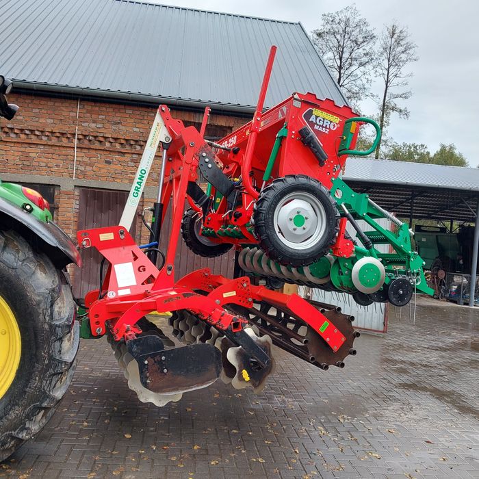 Zestaw  uprawowo siewny ago masz grano shark 2,5m