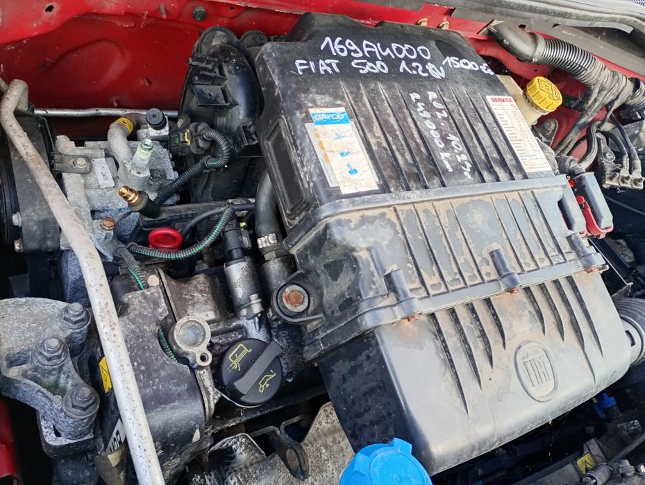 Silnik Fiat 500 1.2 8V R02 169A4000, części, transport FV dostawa