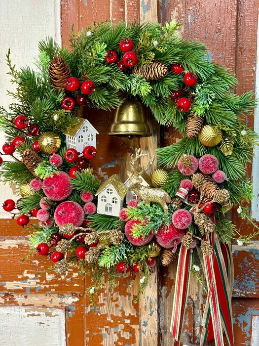 Wianek świąteczny na drzwi Wieniec BOŻONARODZENIOWY