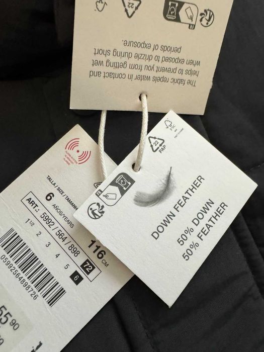 Дитяча тепла зимова куртка пуховик Zara зимняя курточка зара 116 см