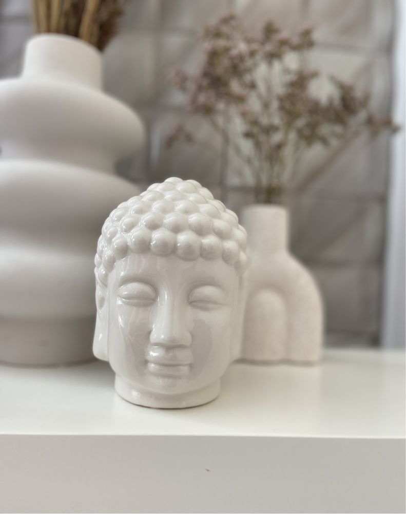 Głowa buddy ozdoba figurka dekoracja ceramiczna orientalna