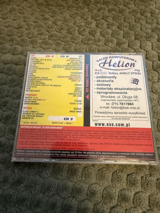 Gra PC - Earth 2140 PL + Dink Smallwood CDAction 43 Grudzień 99 retro