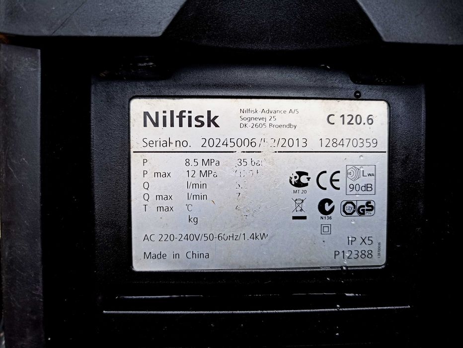 Karcher - Myjka ciśnieniowa NILFISK C120.6 - uszkodzona