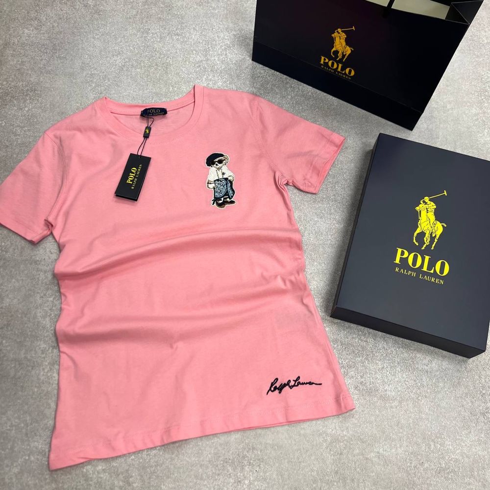 EXCLUSIVE Polo Ralph Lauren жіноча рожева люксова футболка якісна