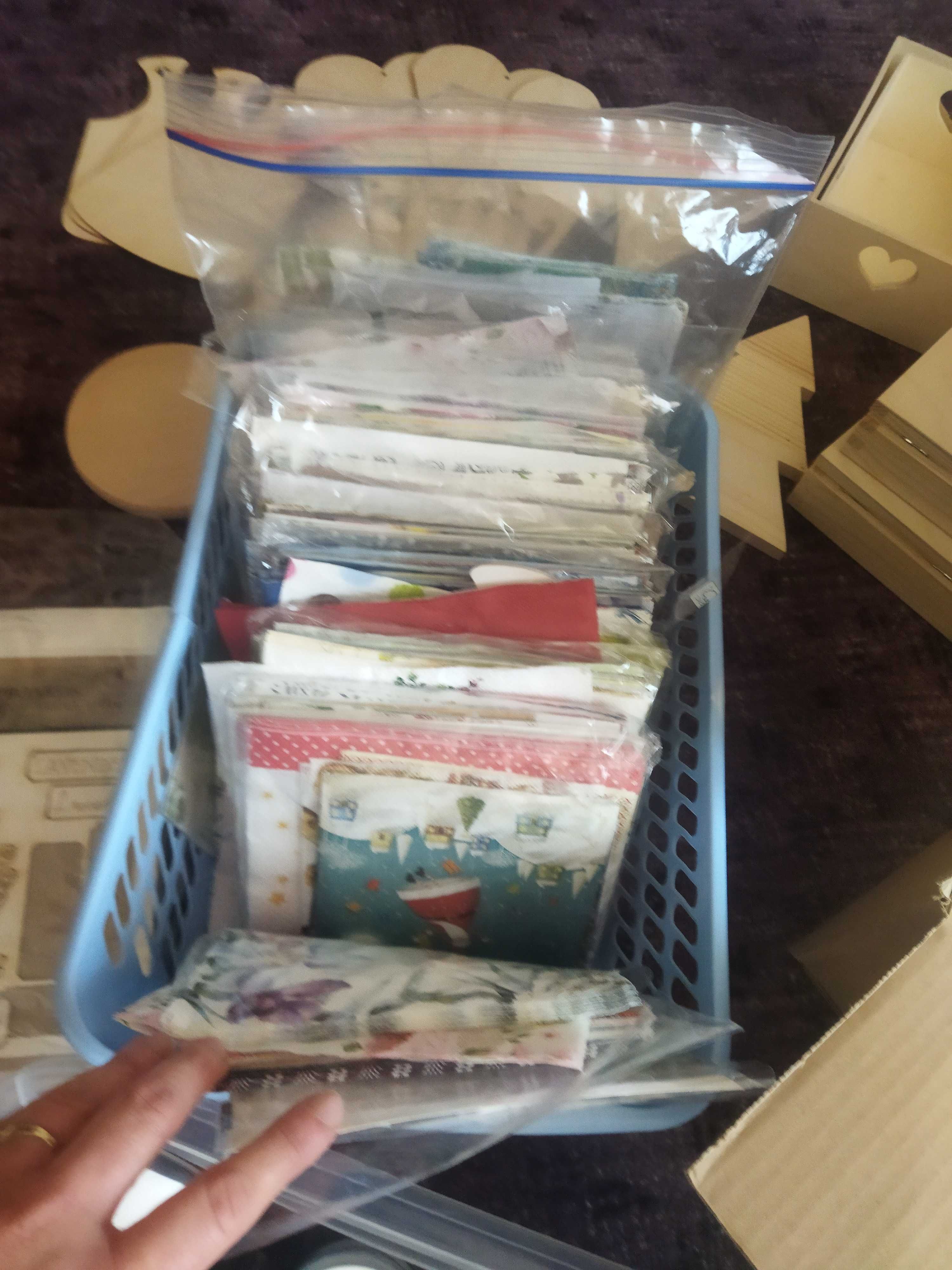 Duży zestaw materiałów do decoupage