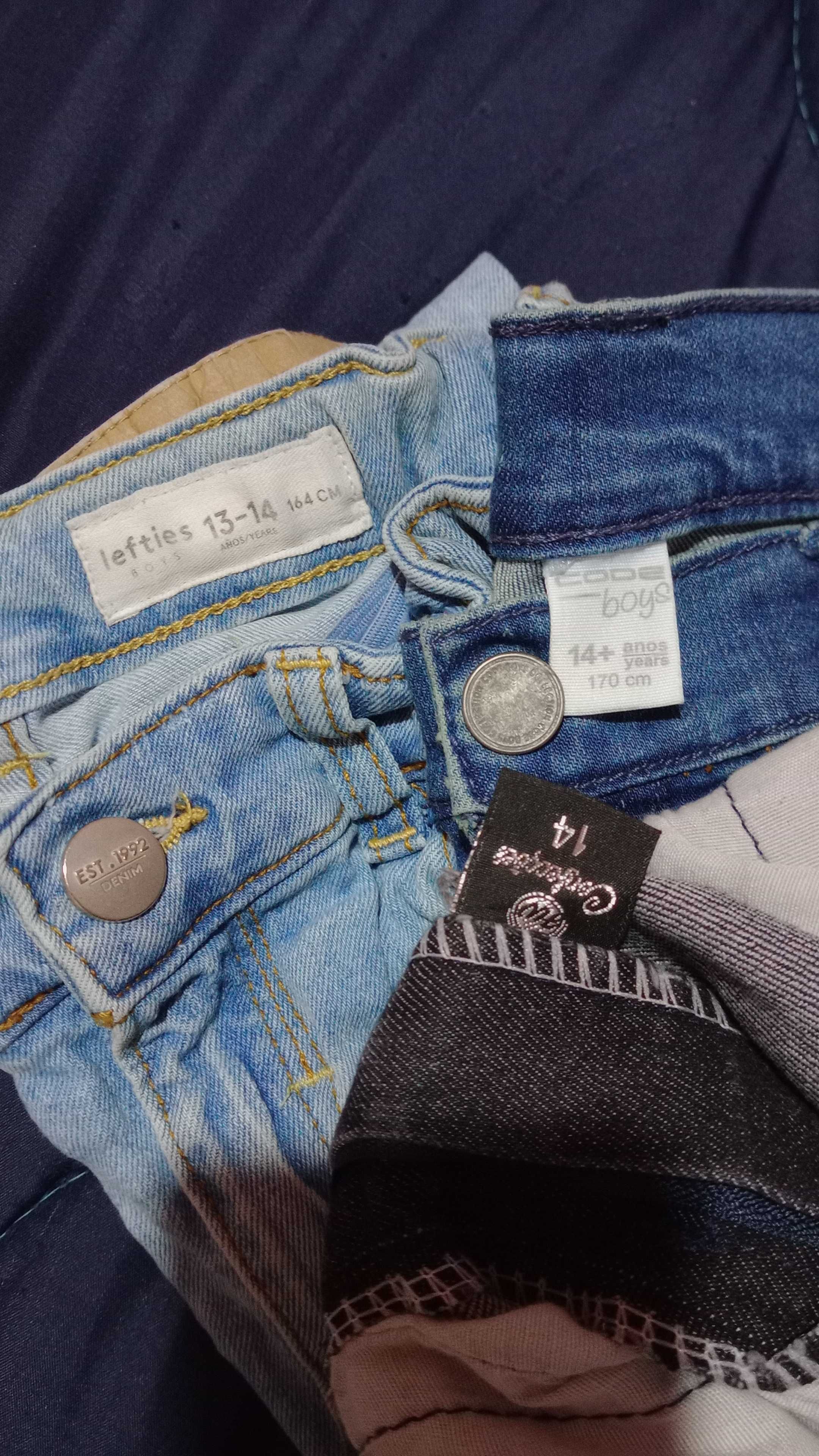 Kit com 5 Calças de Ganga Juvenil Jeans Rapaz 14 anos Como Novo